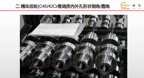 精車(chē)齒輪(C45/42Cr需調(diào)質(zhì)內(nèi)外孔形狀倒角/圓角) 精車(chē)齒輪(C45/42Cr需調(diào)質(zhì)內(nèi)外孔形狀倒角/圓角)